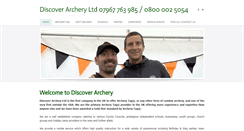 Desktop Screenshot of discoverarchery.co.uk