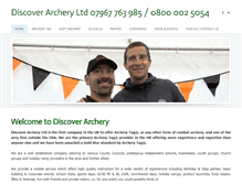 Tablet Screenshot of discoverarchery.co.uk